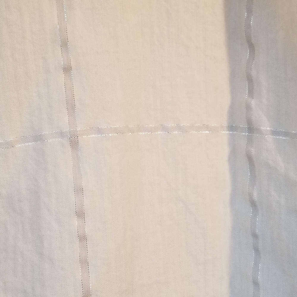 Loft Cream and Silver Button Up Softened Shirt